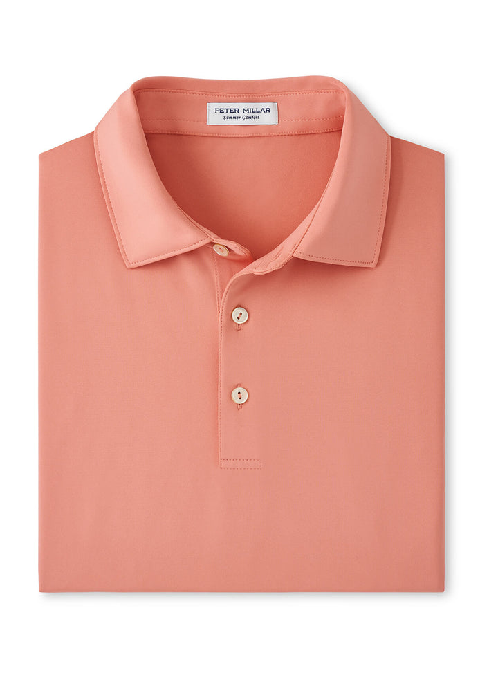 Peter Millar Men's Solid Performance Polo - Self Collar