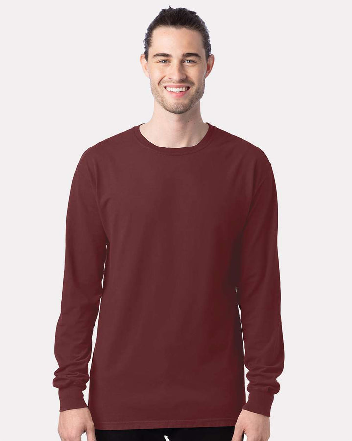 Hanes GDH200 Garment Dyed Long Sleeve T-Shirt