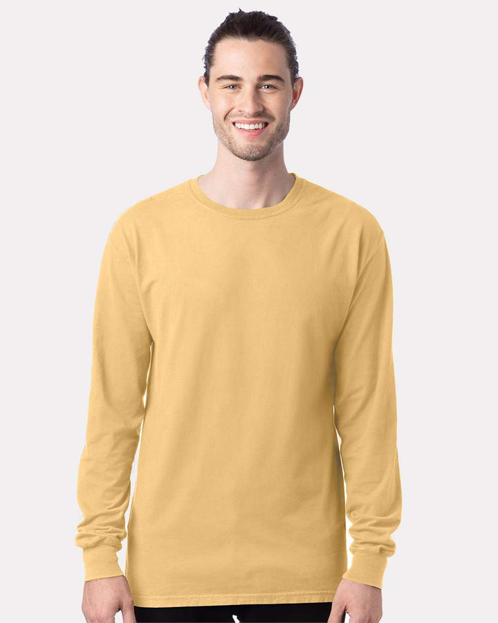 Hanes GDH200 Garment Dyed Long Sleeve T-Shirt