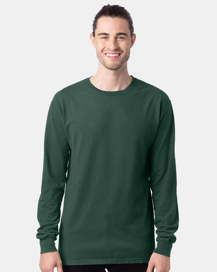 Hanes GDH200 Garment Dyed Long Sleeve T-Shirt