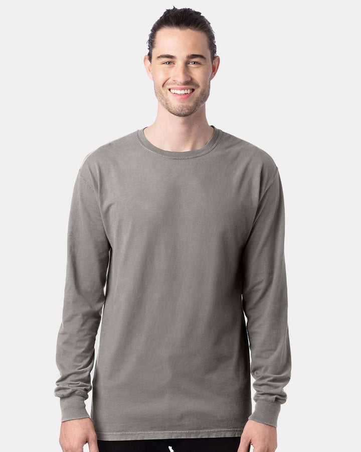 Hanes GDH200 Garment Dyed Long Sleeve T-Shirt