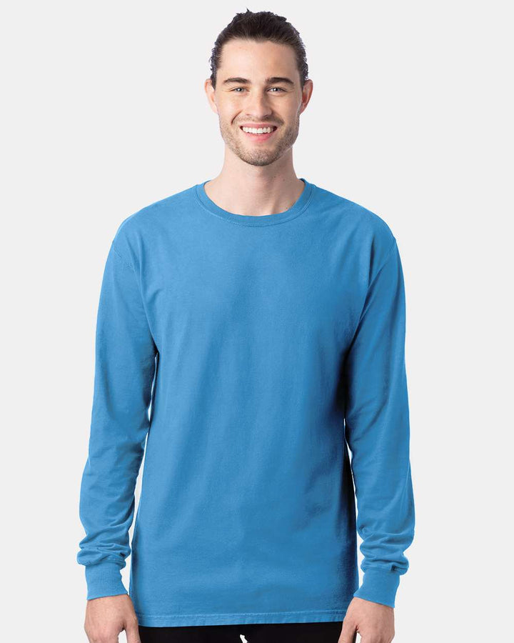 Hanes GDH200 Garment Dyed Long Sleeve T-Shirt