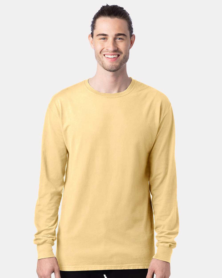 Hanes GDH200 Garment Dyed Long Sleeve T-Shirt