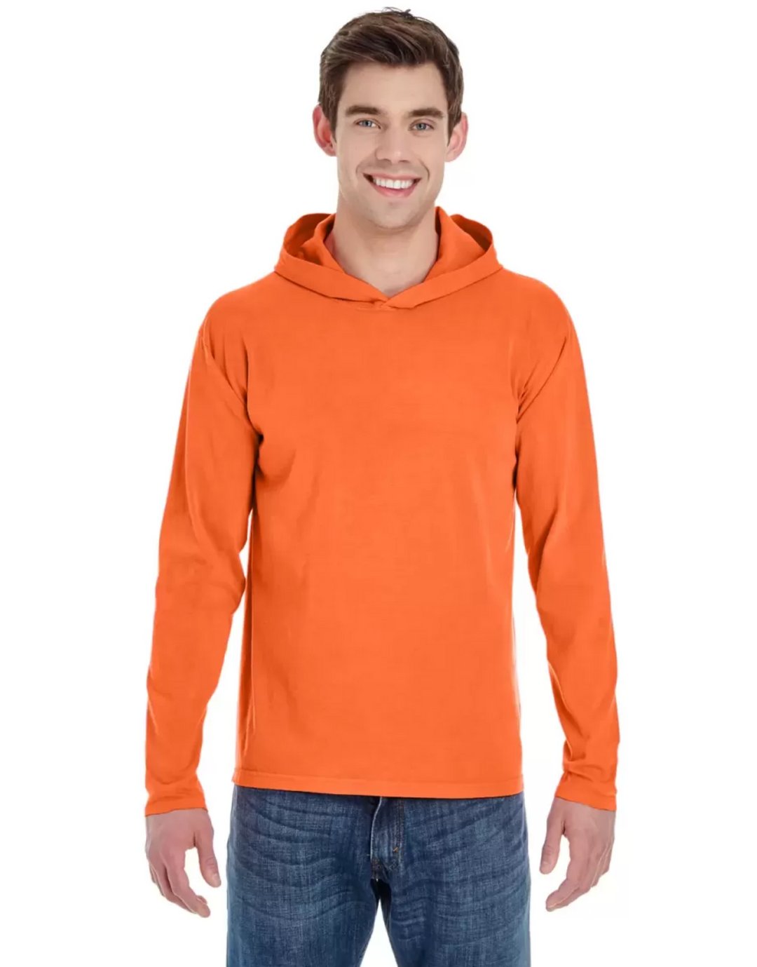 Comfort Colors 4900 Garment Dyed Hooded Long Sleeve Tee