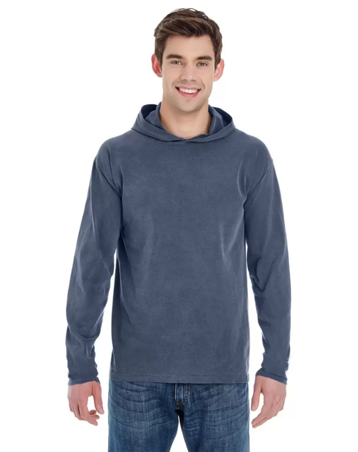 Comfort Colors 4900 Garment Dyed Hooded Long Sleeve Tee