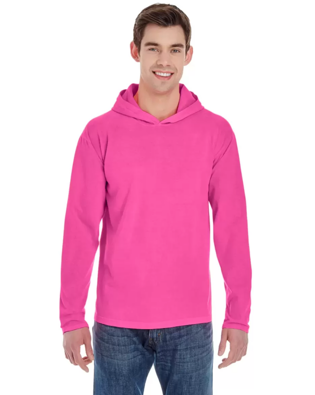 Comfort Colors 4900 Garment Dyed Hooded Long Sleeve Tee