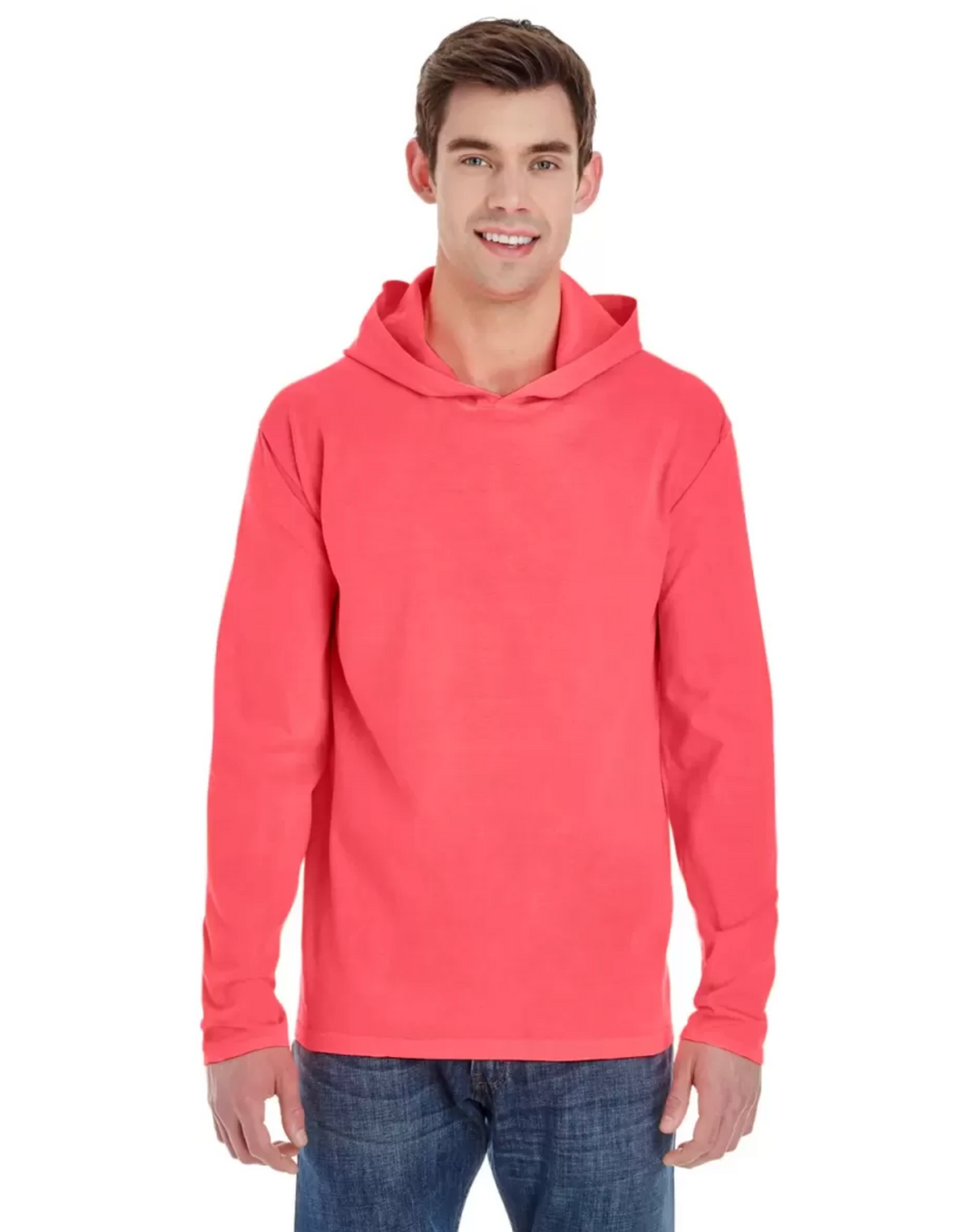 Comfort Colors 4900 Garment Dyed Hooded Long Sleeve Tee