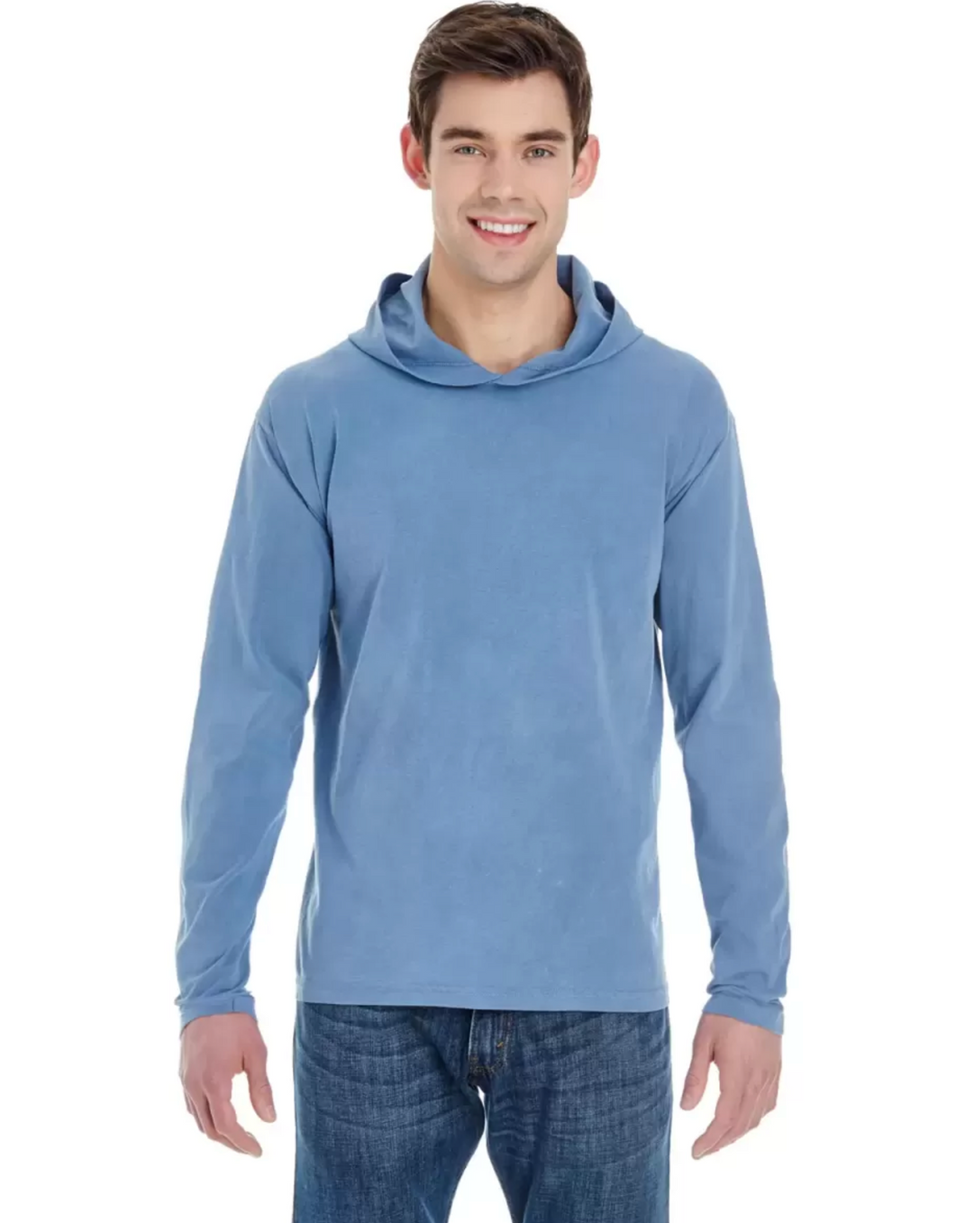 Comfort Colors 4900 Garment Dyed Hooded Long Sleeve Tee