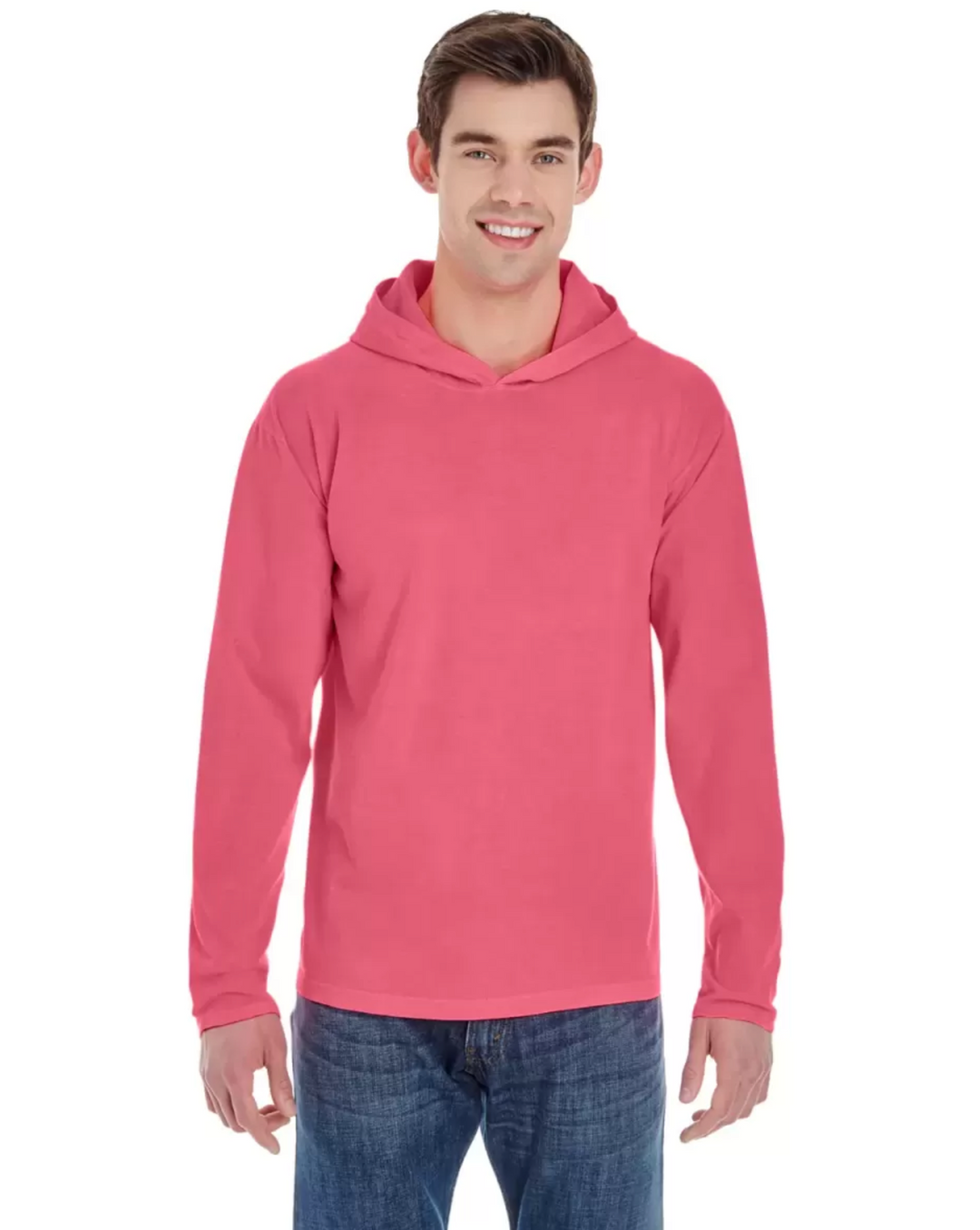 Comfort Colors 4900 Garment Dyed Hooded Long Sleeve Tee