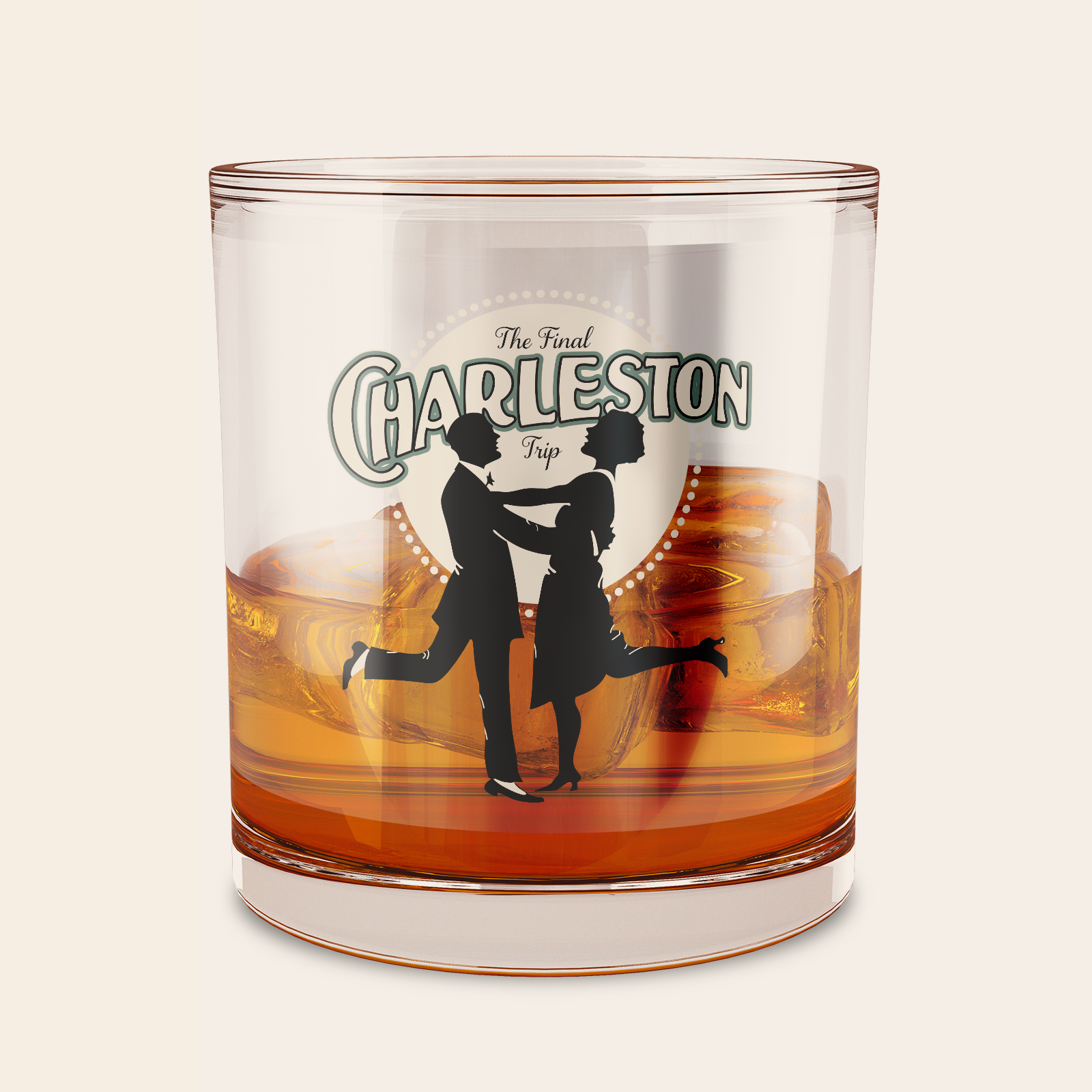 At Morgan Row, our dedicated team of Custom Artwork designers collaborates with you to bring your vision to life. For this client, we made custom Whiskey Glasses for their Charleston inspired Bachelor's Party.