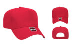 OTTO-31-069-5-Panel-Low-Crown-Baseball-Cap-Red