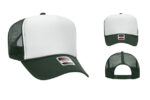 OTTO-39-165-High-Crown-Foam-Trucker-Dk.Grn_Wht_Dk.Grn_