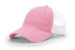 Richardson-111-Garment-Washed-Trucker-Pink-White