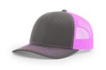 Richardson-112-Trucker-Charcoal-Neonpink