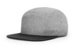 Richardson-917-5-Panel-Strapback-Heathergrey-Black