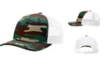 Richardson-R112PFP-Printed-Five-Panel-Trucker-Green-Camo-White