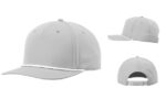 Richardson-R258-5-Panel-Classic-Rope-Cap-Light-Grey-White