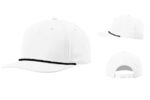 Richardson-R258-5-Panel-Classic-Rope-Cap-White-Black