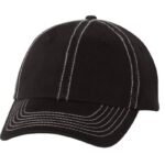 Valucap-VC300A-Dad-Hat-Black-StoneStitch