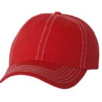 Valucap-VC300A-Dad-Hat-Red-StoneStitch