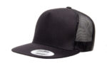 Yupoong-6006-Flat-Bill-Trucker-Black