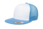 Yupoong-6006-Flat-Bill-Trucker-Cblue-White-Cblue