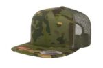 Yupoong-6006-Flat-Bill-Trucker-MulicamTropic-Green