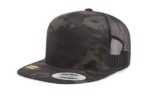 Yupoong-6006-Flat-Bill-Trucker-MulticamBlack-Black