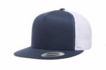 Yupoong-6006-Flat-Bill-Trucker-Navy-White