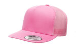 Yupoong-6006-Flat-Bill-Trucker-Pink