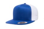 Yupoong-6006-Flat-Bill-Trucker-Royal-White